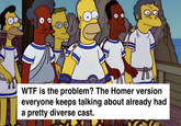 W-- is the problem? The Homer version everyone keeps talking about already had a pretty diverse cast.