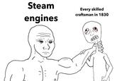 Steam engines Every skilled craftsman in 1830