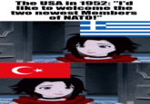 The USA in 1952: "I'd like to welcome the two newest Members of NATO!" = C✶