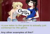 CE Class SUR of 09 1987 688 KB PNG >Love letter to the genre is actually just contempt for the genre Any other examples of this?