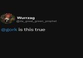 Wurrzag @da_great_green_prophet @gork is this true
