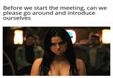 Before we start the meeting, can we please go around and introduce ourselves