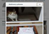 Your package was left near the front door or porch. Delivery photo × How Del Track See he