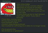 Anonymous 11 KB JPG 07/27/26(Mon)21:35:07 No.85195778 >Into niche hobby >Becomes trendy, normies infect it >Becomes an excuse to socialize >Point of the hobby becomes "the community" rather than enjoying it for its own sake >Prices shoot up due to high demand >Get called "elitist" if you take it seriously >Trend dies, normies leave >Prices don't go back down >Core fanbase is dead >Content stops being produced >Get mocked for still being into it after it's no longer trendy >Try to prevent this >Be derided as a "gatekeeper"