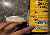 SINGLE TUNA TESTED TO A STRICT MERCURY LIMIT OF 0.1 PARTS PER MILLION. Nutrition Facts Servings: 1.5, Serv. size: 3oz (85g), at per serving: Calories 110, Total Fat 0.5g (1% DV), Sat. Fat 0g 0% DV), Trans Fat 0g, Cholest. 40mg (13% DV), Sodium 20mg (10% DV), Total Carb. Og (0% DV), Fiber 0g (0% DV), Total Sugars 0g (Incl. Og Added Sugars, 0% DV), Protein 26g (52% DV), D(0% DV), Calcium (0% DV), Iron (2% DV), Potas. (6% DV). ENTS: Yellowfin Tuna (Thunnus albacares), Sea Salt. CONTAINS: FISH (TUNA). stainably wild caught in Central Pacific Ocean. cts او تالار 10 EVERY TUNA MERCU Saf trition Fa Cate INGREDIENTS: Yellowfin Tuna (The shstainably wild caught EVERY INA MERCURY TES Safe 1% 0% 13% 10% 0% 0 0% 142 0% Wild YELLOWFIN Wild Amoun Fat O 220 TESTED TO A STRICT MERCURY LIF Facts Servings: 1.5, Serv. Calories 110, Total Fa AHI YELLOWFIN Sugars Og (Incl. Og Added Sugars, 0% DV, Protan Vit. D (0% DV), Calcium (0% DV), Iron (2% DV Po INGREDIEN Fish say 436 OF TEST EVERPROTEIN 52% 25X below FL PER CAN ng 6% egnancy American OCIATION C ECIAL TUNA safecat (Thunnus albacares), Sea Salt. CONTRO the Western Central Pacific O EVERY TUNA MERCURY 43 Safe Cal PROTEN PER CAN Wild AHI YELLOW ED NON GMO Project VERIFIED nongmoproject.org ASSOCIATION et.org OFF A Limit American Pregnancy ASSOCIATION OFFICIAL TUNA PROTEIN 6/50Z (142g) CANS/TOTAL NET Learn more at scatch.com