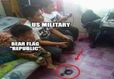 imgflip.com US MILITARY BEAR FLAG "REPUBLIC"