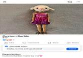 Custom Barbie $17 15 Like Q ... Comment Save Share Message seller Hello, is this still available? Description Custom Barbie made by me Send