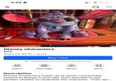 ✓ 4:02A LA NS O Find similar listings OF CASIC REGULAR CARD NFEREN Q GN OF BONE Sof JLIAR OUTTON HENRY HO Disney characters $25 Ships for $9.81 + taxes Buy now A Payments are processed securely D ☐ Alerts Message Share Save Description Disney characters made up of shells I personally picked to design it and clay. Then painted to the perfect shades to resemble the character. Then spr...