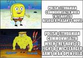 imgflip.com POLISH-LITHUANIAN COMMONWEALTH WHEN THEY HAVE TO BESIEGE A PEASANT'S HOVEL POLISH-LITHUANIAN COMMONWEALTH WHEN THEY HAVE TO FIGHT A TWICE LARGER ARMY IN AN OPEN FIELD