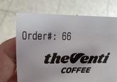 Order#: 66 theVenti COFFEE