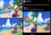 Cheesebrackers @Cheesebrackers 10 Q Okay but genuinely why won't nintendo bring up toadsworth anymore? Nathan @NSuperGamerGuy • Jul 31 THEY REMADE THE OLD SUPER MARIO SUNSHINE KEY ART 12:18 PM ⚫ Jul 31, 2026 520K Views Nintendo