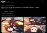 たけちー @th_takemikaduti Translated from Japanese Show original ✪ Devil Homura-chan. Why do you move like turning from upright to reversed, just like Walpurgisnacht? It's way too ominous!! #WalpurgisNoKaiten Rate this translation: B 0