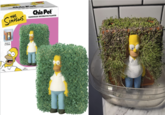 не SIMPSONS. Chia Pet HANDMADE DECORATIVE PLANTER Grows in 1-2 Weeks MA
