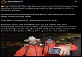 Alex Malone @NeoconDon UNCENSORED Warning: Mexican Influencer / Kick Streamer, César Gastélum, Shot Dead in a Motorcycle Drive-By Outside of a KFC in Culiacán, Sinaloa. No word if anyone else was injured, but he was executed from point- blank, rolling up, pop, leave. They Were Livestreaming Delivering Orders on Kick Alejandro Fierro had a bad feeling in his gut and he was seen immediately walking away as they pulled up the second time. He was heard talking suspiciously of the guy's on the bike in the stream. Not even 2 minutes go by and they drive up and the rest is history.