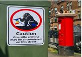Caution Guerrilla knitting may be encountered on this street CKY