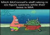 Mitch McConnell's staff raking in six-figure salaries while their boss is MIA