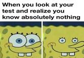 When you look at your test and realize you know absolutely nothing