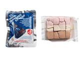 READY TO EAT TM SPACESK FREEZE DRIED ICE CREAM chicious ment of freeze-dried raw- berry, chocolate and illa ice cream that melts in your muth. Freeze-dried ice cream shar to this was enjoyed by U.S. Astronits on the Apollo missions. It real ice cream frozen to-PF (-40°C), vacuum-drieland sealed in a polyeter foil pech. "DD OPEN MUSEUM IN THE NET W 5/8 OZ INGREDIEN CREAM, SKIM MILK SUGAR, CORN SWE ENERS, STRAWBERRIES, WHEY, COC (PROCESSED WITH ALKALI, BUTTERMILK, MO AND DIGLYCERIDES, CAROB BEAN AND CELLS LOSE GUMS POLYSORBATE 80, NATURAL FLAVOR MANILA AL COLOR ARTIFICIAL FLAVOR (VANILLIN PACKED FOR NATIONAL AIR AND SPACE MUSEUM SMITHSONIAN INSTITUTION, WASHINGTON, D.C. INNOVATIVE FOODS, INC., SOUTH SAN FRANCISCO, CA 94080