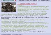 Anonymous [⚫ 278 KB JPG 05/08/26(Fri)01:43:59 No.221303817 >>221303599 (OP) # >RDR1 >All mexicans are represented are greasy selfish liars who are only doing the things they do for power and money >Same s--- with Javier in RDR2 when he betrays you like a bitch and s--- talks you when you capture him in RDR1 R* was able to represent a good chunk of the population of my country. Also, John is the ultimate mexican. >Absent father for a few years, only came back because of selfish needs >Married a woman who hates and nags him 24/7 >Arrives to Mexico for the first time ever, and not an hour goes by and he already killed 3 mexicans. >Trusts and gets played by both the rebels and the mexican army (The first mistake a mexican makes is trust the word of another mexican) >Gets gunned down by the law Truly the best mexican representation of all time. >>221303865 # >>221307168 #