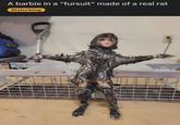 A barbie in a "fursuit" made of a real rat Disturbing