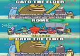 CATO THE ELDER CO He poisoned our water supply. burned our crops, and delivered plague unto our houses! ROME He didn! CATO THE ELDER imgflip.com No! But are we just gonna wait around until he does?