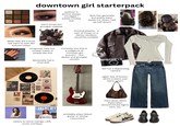 downtown girl starterpack eyeliner is almost always smudged + subtle smokey eye dark hair generally but pretty basic styles (i.e. down, half up half down) warm tones but grungier makeup minimal jewelry... a pair of hoops or a dainty necklace would be suitable deep reds are a must (we want to look like autumn trees) burgundy nails too. usually matte or simple like this absolutely has a vinyl wall honestly imo this is a subgenre of "christain girl autumn"-the darker and grungier version O QUEEN I♥ ME ARGENTINA 1981 LIVE AID We LANA DEL REY def has a digi/analog camera There'd BBA) again lots of brown, white (cream), just warm colors Mirrorball TV GIRL⭑ NO CILL LONDON LANA DEL REY listens to olivia rodrigo, LDR, arctic monkeys probably plays (bass) guitar or similar insturment mary janes (docs especially), asics/onistuka tigers, vans, etc.