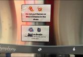 Symphony 88 Do not put Ramen or Mac n Cheese in the drain Not a drain Please dump all liquids and ice in the sink