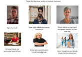 "People You May Know" section on Facebook Starterpack High school bully Some guy in Pakistan you have no connection to 1377888757 gettyimages Credit 030 Creative Distant relative you have heard your parents mention, but have never met Woman who constantly posts 98 mutual friends, but you've never heard of them in local Facebook groups Hmm, I thought we were already friends. Did she unfriend me?
