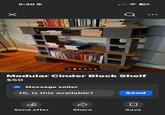 5:30 51 Story Bible Modular Cinder Block Shelf $50 Message seller Hi, is this available? Send Send offer Share Save