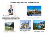 The visiting Central Asian "-stan" countries starter pack People back home may worry about you because they hear a name like "Uzbekistan" and assume the country is dangerous, when really most of the region is totally safe Interesting Soviet architecture Learning about nomad traditions Really cool historic Islamic architecture Amazing natural scenery