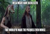 MESA MIGHT HAVE BEEN A SITH imgflip.com THAT WOULD'VE MADE THE PREQUELS EVEN WORSE