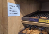 Please use the tongues provided!! ALLERGY ADVICE Pain au Chocolat 45P
