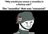 "Why would you censor a swastika in a history sub?" The "swastika" that was "censored" 44