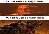 What Blood angel see: What Guardsman see: R