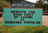 INDIAN HILL COMMUNITY CENTER Si DESPITE THE HIGH COST OF LIVING IT REMAINS POPULAR