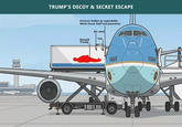 TRUMP'S DECOY & SECRET ESCAPE Entrance hidden by expendable White House Staff and journalists Donald Trump Air vent Fan 00000 00000 HO ATA 0-0