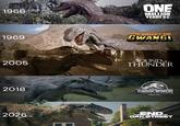 1966 ONE MILLION YEARS B.C 1969 THE VALLEY OF GWANG 2005 SOUND OF THUNDER 2018 JURASSIC WORLD FALLEN KINGDOM 2026 THE END OF OAK STREET