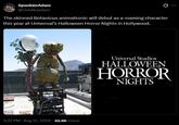 SpookierAdam @Cheeksadam 0 The skinned Botanicus animatronic will debut as a roaming character this year at Universal's Halloween Horror Nights in Hollywood. 5:37 PM - Aug 12, 2026 -42.6K Views Universal Studios HALLOWEEN HORROR NIGHTS