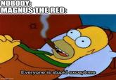 NOBODY: MAGNUS THE RED: imgflip.com Everyone is stupid except me