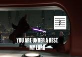 YOU ARE UNDER A REST, MY LORD