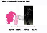 Mao rule over china be like: 1949 1956 1966 1976