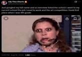 Lily Tino Charts @hotfirehotweath 0 Just googled my full name and ai overview listed the school i went to my current school the job i used to work and the art competition i took first place when i was 9th grade 5:49 PM - Aug 16, 2026 1.9M Views