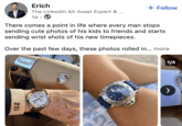 Erich The LinkedIn Alt Asset Expert & ... 1d + Follow There comes a point in life where every man stops sending cute photos of his kids to friends and starts sending wrist shots of his new timepieces. Over the past few days, these photos rolled in... more 2 6. 252 PANERAI 12 MONIN F 1/4 >