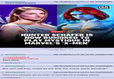 Anonymous HOLY HAPPENING 08/16/26(Sun)10:03:17 No.222582860 NEWS HUNTER SCHAFER IS NOW RUMORED TO PLAY MYSTIQUE IN MARVEL'S 'X-MEN' Anonymous >>222582896 # >>222582860 (OP) # Miss D---. >>222587007 # Anonymous 1778413180265379.jpg 172 KB JPG FILM BUZZR 08/16/26(Sun)10:36:34 No.222583195 08/16/26(Sun)14:59:03 No.222585606 But who will they recast by the time the movie starts shooting? Anonymous 08/16/26(Sun)15:23:21 No.222585929 Well he's already an ex-man in real life so it makes sense >>222586298 #