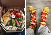 socks box pizza socks b