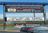 RABUKI Japanese Steakhouse & Sushi YOU GOT TO B-SHARP TO MAKE GOOD SHOE-SHI AN WE WONT STRING YOU ALONG SUNDAY