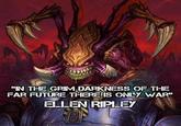 "IN THE GRIM DARKNESS OF THE FAR FUTURE THERE IS ONLY WAR" ELLEN RIPLEY