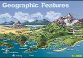 Geographic Features Volcano Glacier Mountain Lake River Source Desert Basin Range Waterfall Plain Mesa Plateau Forest Valley Hill Tributary Canyon River Strait Swamp Cape Harbour Delta Beach Marsh Gulf Isthmus Cave Island Peninsula River Mouth Reef Sand Bar Sea Archipelago Ocean Iceberg Teach Starter.com