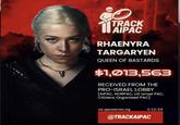 TRACK AIPAC RHAENYRA TARGARYEN QUEEN OF BASTARDS $1,013,563 RECEIVED FROM THE PRO-ISRAEL LOBBY [AIPAC, NORPAC, US Israel PAC, Citizens Organized PAC] via opensecrets.org 1/12/24 @TRACKAIPAC