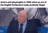 Actors and playwrights in 1606 when an act of the English Parliament made profanity illegal UTO UTO